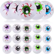 VICASKY 20Pcs Halloween Eyeballs Scary Hollow Eyeball Horror Mask Skull Costume Props for Party Craft Decoration Plastic Pong Kids Toys Eye Balls