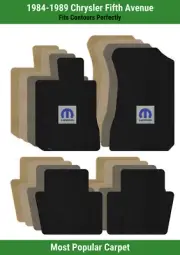Lloyd Ultimat Front & Rear Mats for '84-89 Chrysler Fifth Avenue w/Blue M-Mopar (for: Chrysler)