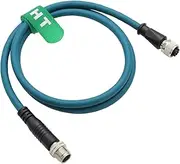 HangTon Ethernet Network Cable, Industrial M12 8 Pin X-Coded Male to Female Connector Extension Cordset for Basler Cognex Kathrein Keyence Baumer Sick Datalogic Vision Sensor Code Reader 25m