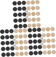 HONMEET 3sets Wooden Backgammon Chess Pieces Board Game Accessory Sturdy Checkers for Family Friends 30pcs*3