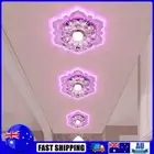 Crystal LED Ceiling Light Decorative Accent Lamp for Loft Hallway (Pink Light) A