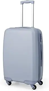 [Costway] Hard-Side Luggage with Spinner Wheels, 20" Carry-on Luggage with Customs Lock, Height Adjustable Handle, 100% PC Hard-Shell, Airline Approved Lightweight Luggage for Travel & Business (Blue)