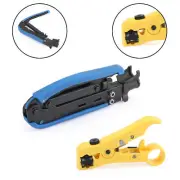 Cable Coax Coaxial Crimper Stripper+Compression Tool F RG59 RG6 RG11 Connector,