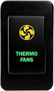 12V 3A ON-OFF Push button Switch THERMO FANS for Nissan PATROL GQ (1987~1997) GU Series 1 (1997~2001) AMBER GREEN