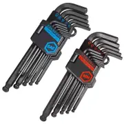 Carbyne 26-Piece Long Arm Ball End Hex (Allen) Key Wrench Set, SAE & Metric