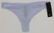 NWT DKNY DK8381 "Stretch Modal" Low-Rise Classic Thong, Light Corn Blue