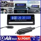 3 in1 Digital 12V LCD Light Car Voltage Monitor Clock IN OUT Auto Thermometer