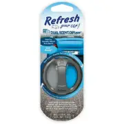 Refresh Your Car Oil Diffuser Car Air Freshener, New Car/Cool Breeze 09024Z Pack