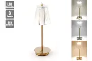 Cordless LED Table Lamp Dimmable Night Light Touch Control 3 Colour Style USB Rechargeable Line Shade