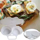 Cooker Steamer Tool Egg Steamer Double Cup Draining Egg Boiler Microwave Eggs