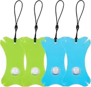 Qaziuy Pack of 4 tick Cards, tick Cards with Magnifying Glass, tick Card for People, tick Card with Elastic Cord for Dogs, Cats, People and Children