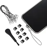 10 PCS USB C Anti Dust Plug USB C Cover Cap Phone USB Type C Dustproof Cover Protector Type C Charging Port Plug USB Port Cover with Easy-Grip Tab Lanyard Cleaning Brush for Type C Port Device