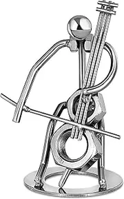 Broadway Gift Silvertone Cello Player 6 inch Table Top Figurine