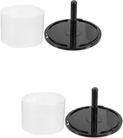 DOITOOL CD/DVD Cake Box, Empty DVD Storage Bucket Clear CD Holder CD Storage Container (Holds 50 Discs Each)