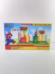 World of Nintendo Super Mario Playset Acorn Plains Play Set New 10 Piece - NEW