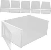 COMNESTBI 6pcs Boxes Shoe Rack For Closet Stackable Shoe Boxes Shoe Cube Storage Bins Pp Shoe Storage Organizer