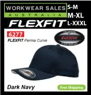 Flexfit Cap 6277 Dark Navy, Perma Curve Hats 6277 Caps Flex fit
