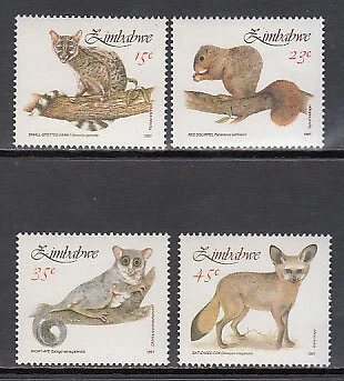 Zimbabwe Correo Yvert 224/7 ** Mnh Fauna