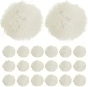 uxcell 20-Pack Faux Fur Pom Poms, 1.2 Inch/ 2 cm Soft Fluffy Pompoms Balls Faux Rabbit Fur with Elastic Loop for Hats/Bags/Keychains/Knitting Accessories/DIY Crafts [Beige]
