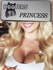 ~NEW~ PRINCESS HOOTERS Girl Uniform Collectible Pin Badge Tag SILVER NAME TAG