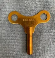 New Brass Key For Kern Standard 400 Day / Anniversary Clocks