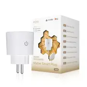 MOES Tuya Smart Matter Plug WiFi Socket 16A Outlet Power Monitor Remote Control Voice Control Work with Alexa Google Ass