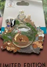 Disney DEC Snow Globe Series #3 Bambi Pin LE 250 Thumper Flower Owl Leaves