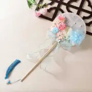 Chinese Round Fans Fabric Flower Butterfly Wedding Supplies Home Decoration