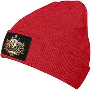 [Generic] Knit Cap Australia Knitted Hat Coat of Arms Australian Beanie Winter Skull Hat for Men Women