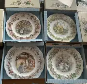 ROYAL DOULTON BRAMBLY HEDGE SEASONS 8"SALAD PLATES JILLL BARKLEM Set Of 4 NWB