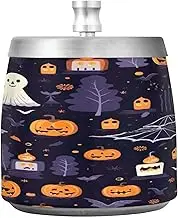 Halloween Ghosts Cigarette Trash Can, Trash can with Lid, Ashtray Outdoor