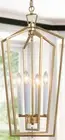 Uolfin Modern 4-Light Gold Geometric Dining Room Chandelier with Candle Style