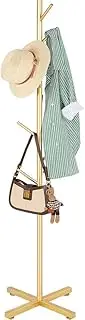 Metal Coat Rack,Modern Coat Rack Freestanding with 8 Hooks,Sturdy hanger with cross base,Open closet, Corridor storage space,Freestanding coat rack,Easy to assemble entryway hangers