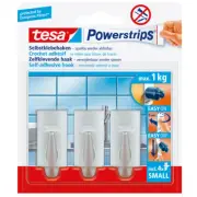 Tesa Powerstrips Selbstklebehaken Small Trend Matte Chrome Angular