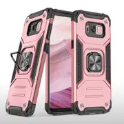 MCC Shockproof Samsung Galaxy S8+ Plus Heavy Duty Tough Case Cover Ring [Rose Gold]