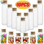 10PCS 5ML-20ML SMALL GLASS BOTTLES WITH CORK STOPPERS DIY MI