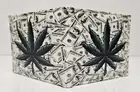 Marijuana Pot Leaf With Benjamins Bifold Wallet Made of Vegan Leather