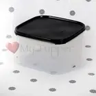 NEW Tupperware Modular Mate Square #2 Black Seal Pantry Storage 2.6L