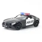 AMG GTS Police Car Toy 1:36 Scale Diecast Toy Car Boy Toys Pull Back Vehicle