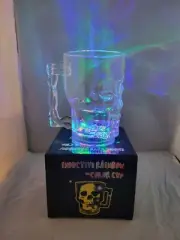 Halloween Flashing Color Cup 20 oz. Skull Drinking Beer Mug Lights Up