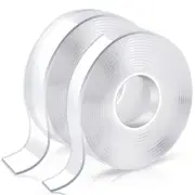 KUSUFEFI Double Sided Adhesive tape Heavy Duty, Stick Mounting clear