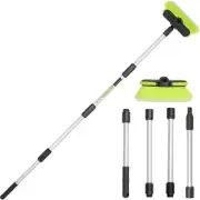 65”165cm Car Wash Brush Long Handle Soft Bristle Scrub Cleaning Mop with 4 Hand-