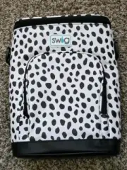 NWOT-Swig Crossbody Animal Print-Dalmation Print-Wine Cooler-With Teal Liner