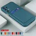 For Samsung A35 A55 A52 A42 A32 A25 A15 A16 Soft Silicone Card Slot Case Cover