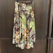 NWT Bob Mackie Wearable Art Midi Hi Low Pull On Elastic Waist Skirt Medium