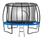 Kahuna 10ft Trampoline Free Ladder Spring Mat Net Safety Pad Cover Round Blue