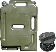 Jerry Cans Gas Cans Spliceable 10L Liter Split-Joint Jerrycan Gasoline Diesel Fuel Tank Can Pack for Off-Road Spare Oil Container Canister(1 Green with Lock)