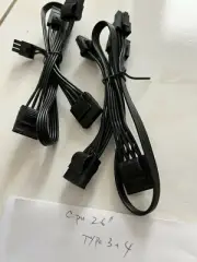 2 pcs Corsair HX850 6 Pin Plug to 4 Molex Plug Modular Power Supply Cable