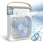 3in1 Portable Cooling Desk Fan Mini Mist Aircon Travel Small Quiet LED ICE Water