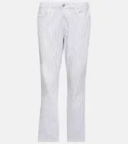 [Frame] Frame Le Crop Mini striped mid-rise bootcut jeans 26 white